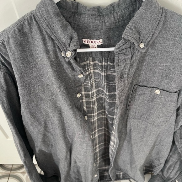 Men's gray button down shirt - Picture 4 of 6